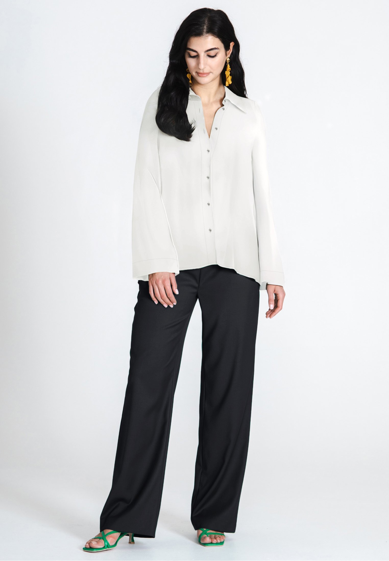Jascha Stockholm NEW WIDE BUTTON - Camicetta con bottoni - bianco sporco