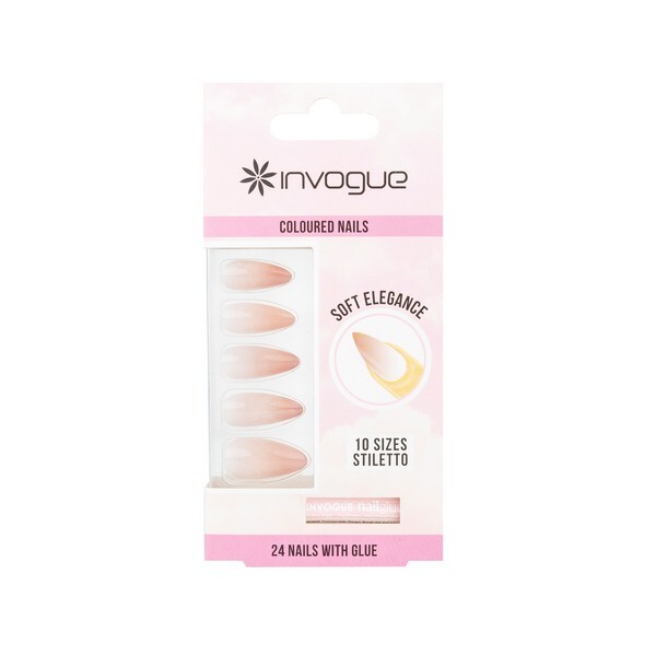 Uñas postizas Invogue Soft Elegance Stiletto (24 unidades)