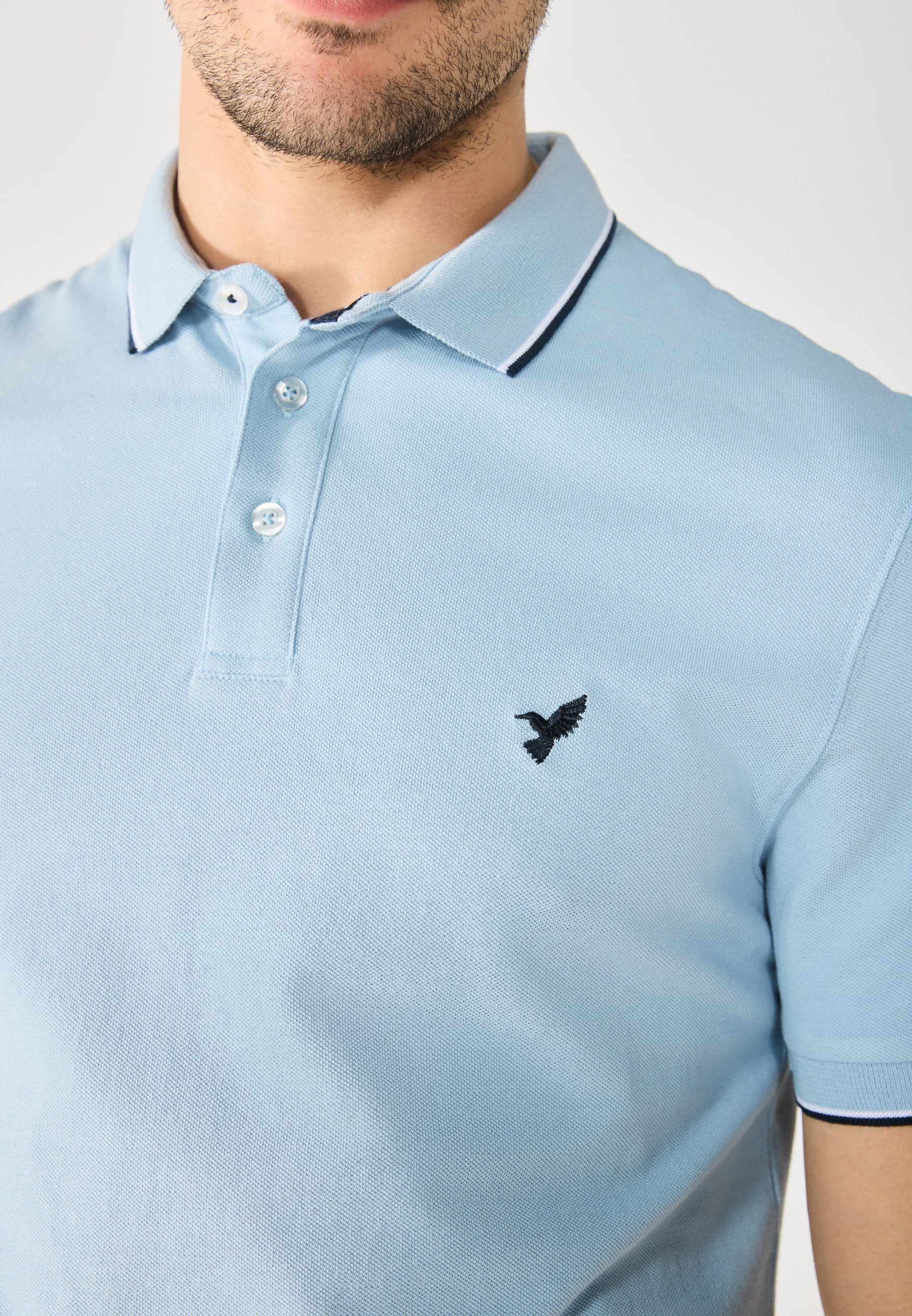 Pier One poloshirt - blauwe mist