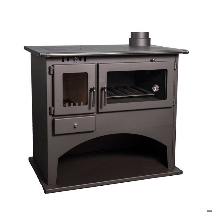 Stufa a legna Viki V05 da 10,5 kW | Forno, termometro e piano cottura