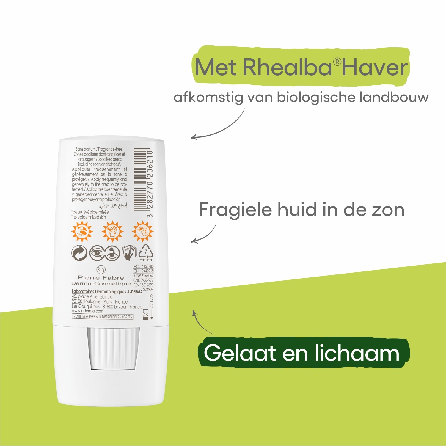 A-DERMA saules aizsargkrēms zīmulis Protect X-TREM Invisible SPF50+ - 8 g