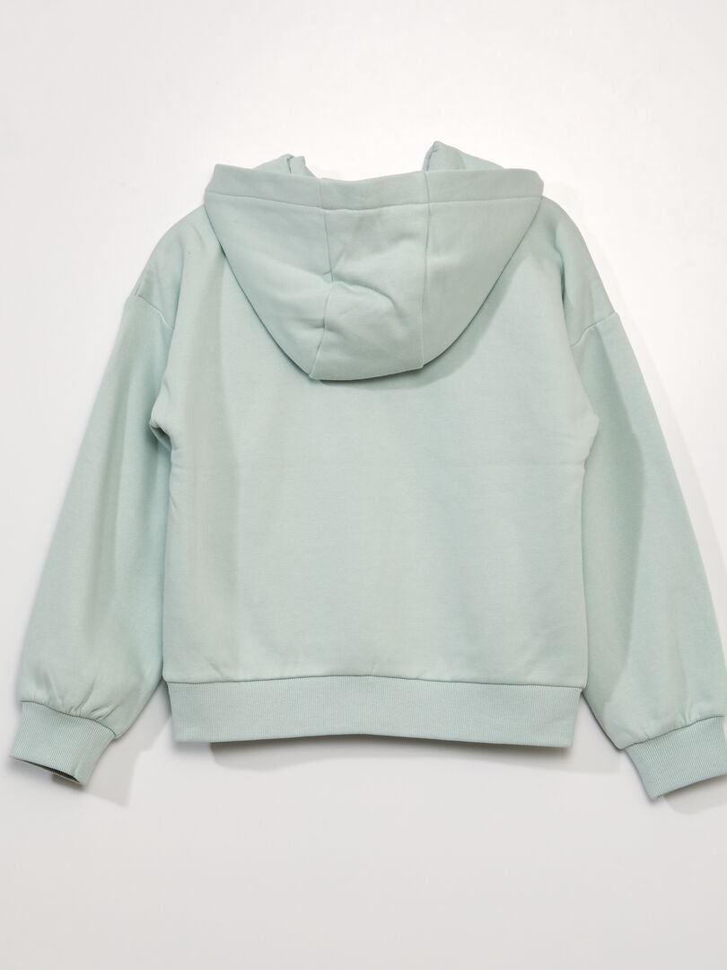 Zware fleece hoodie - Blauw
