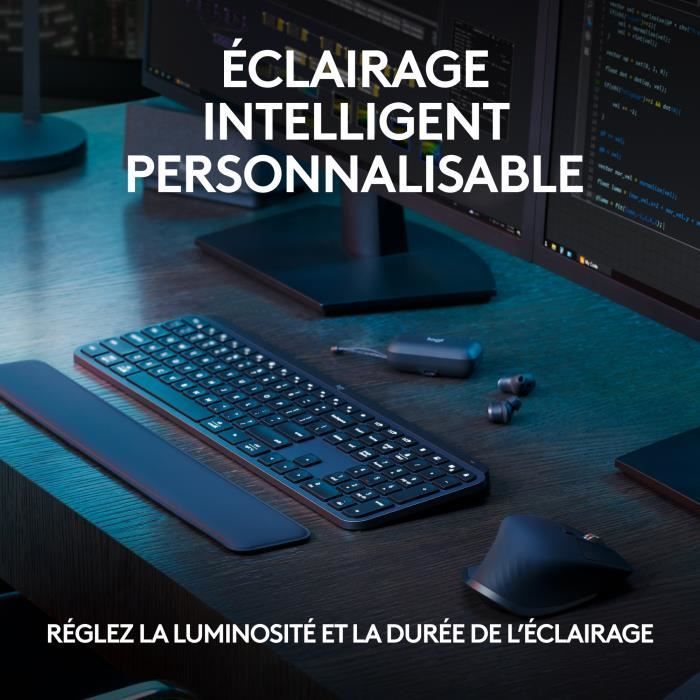 Teclado inalámbrico Logitech MX Keys S AZERTY con teclado gráfico.