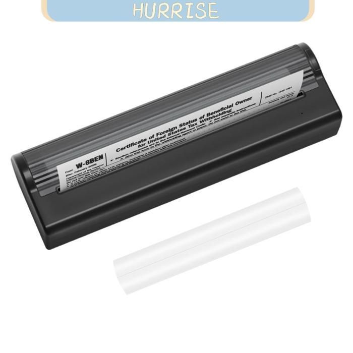 Stampante termica Tbest, stampante per carta A4 con trasferimento termico diretto, 300 dpi, wireless, mini stampante da tavolo, confezione nera