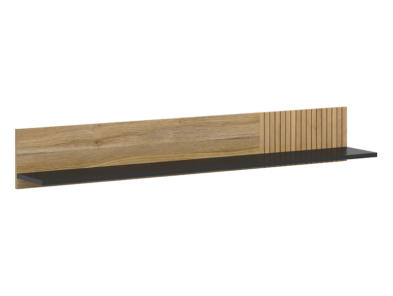 Półka ścienna Luen 155 cm dąb tegola/dąb mauvella