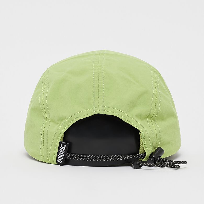 Gorra de nailon con etiqueta tejida de 5 paneles y logotipo básico