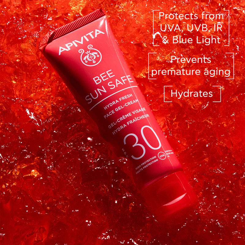 Gel-creme facial hidratante e refrescante Apivita Bee Sun Safe FPS 30