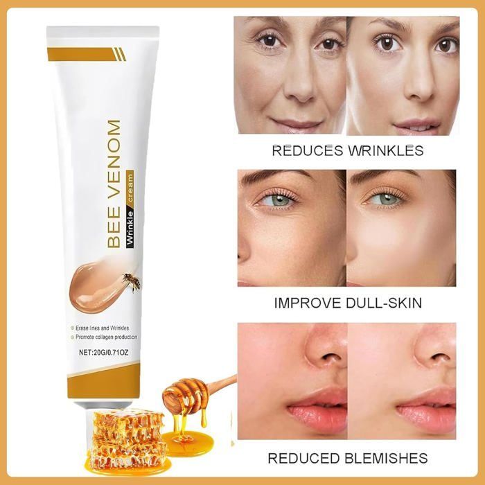 Crema antiarrugas de 2 piezas con veneno de abeja, GATBOSN, crema hidratante reafirmante para rostro y cuello.
