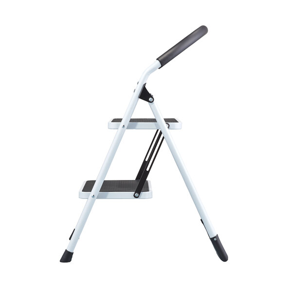 Folding step stool, 2-step, white
