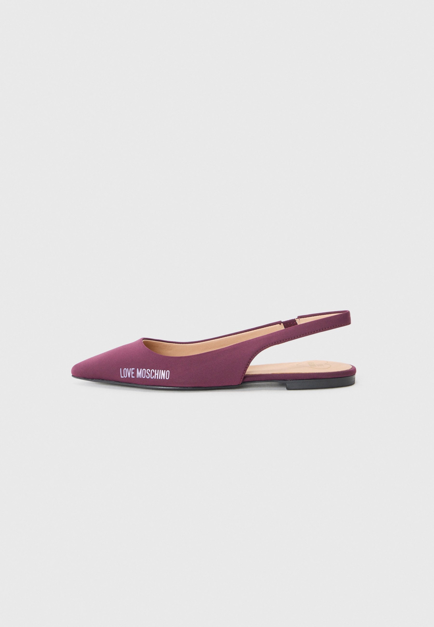 Sapatilhas de ballet Love Moschino Slingback - cor bordô