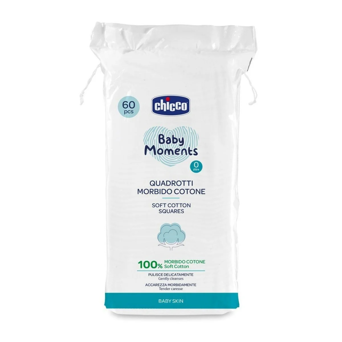 CHICCO Chicco Baby Moments Baumwolltücher, 60 Stück