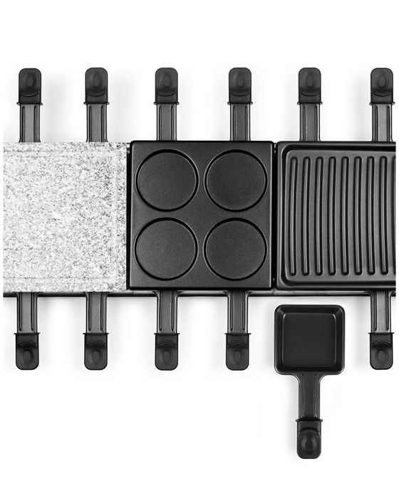 Appareil à fondue électrique - LIVOO - 12 personnes - 1650W - Antiadhésif - 3 surfaces de cuisson