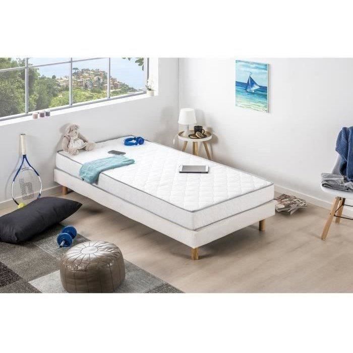 Colchón de 90x190 cm - Espuma - Firme 14 cm - 5 zonas de confort - DEKO DREAM Hahtuva
