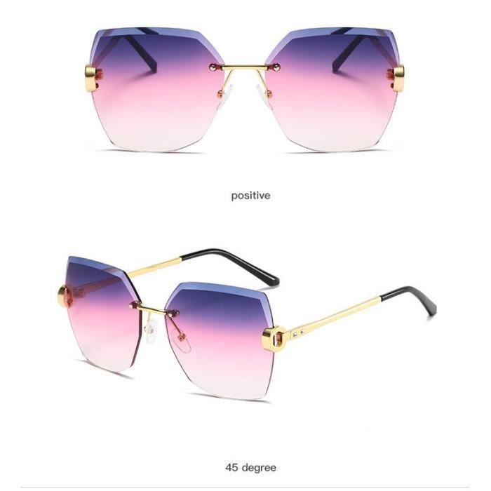 Lunettes de soleil femme -Lunettes de soleil à monture en cristal sans monture