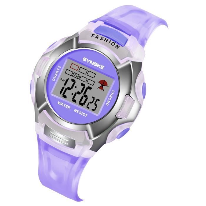 Orologio da bambina SHARPHY, impermeabile, con LED luminosi, in silicone e formato digitale, ideale come regalo per bambine.