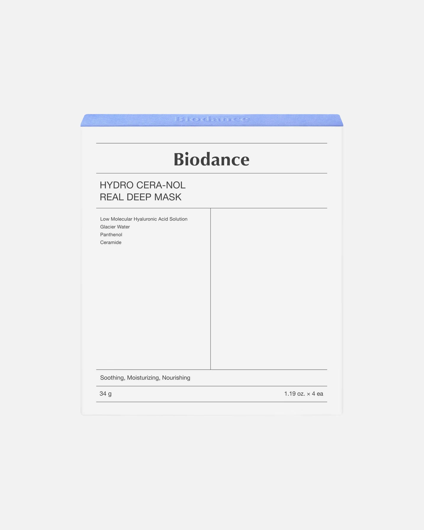 BIODANCE Hydro Cera-Nol maska za dubinsku njegu lica, 1 kutija