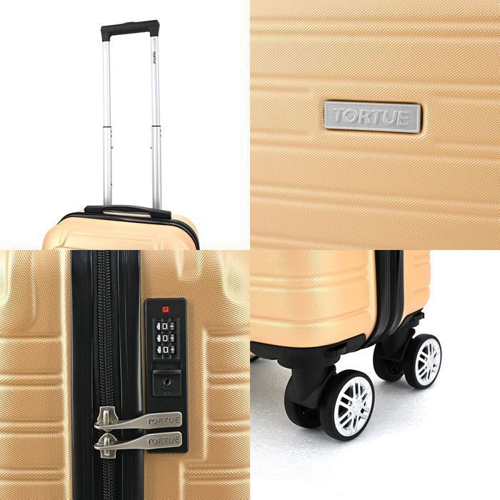 Valise Cabine 55×35×20 cm – Valise Rigide en ABS Légère Anti-Choc avec Serrure à Code et 4 Roulettes – Compatible Ryanair – orange