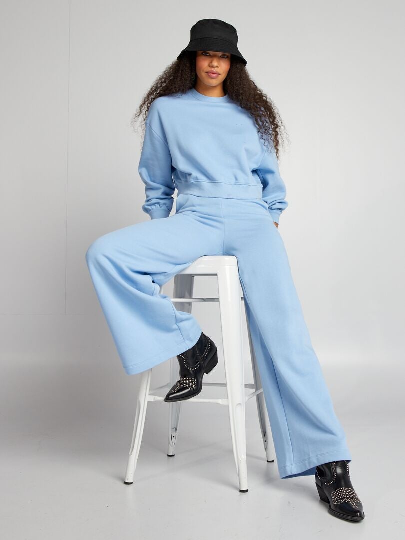 Fleece joggingbroek - BLAUW