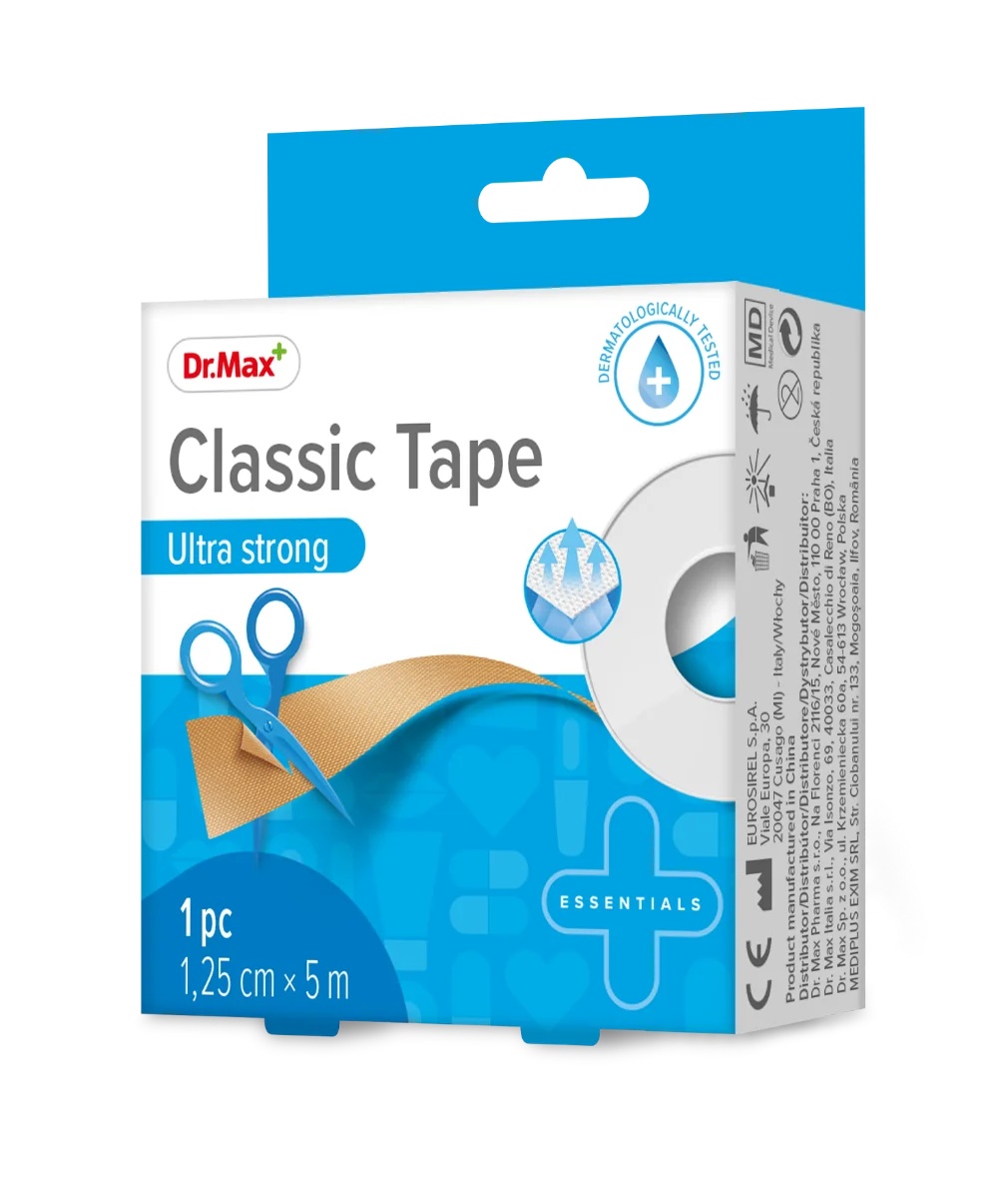 Cinta Dr. Max Classic Ultra Fuerte 1,25 cm x 5 m Cinta ultrarresistente