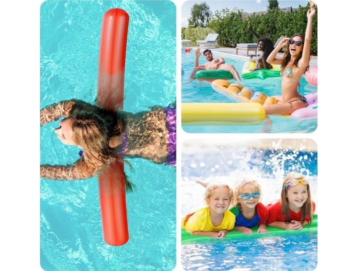 2 Pièces Frite Piscine Gonflables, 105 cm Nouilles de Piscine Gonflables, Frites Natation pour Piscine, Frite Piscine , Jaune ,Vert