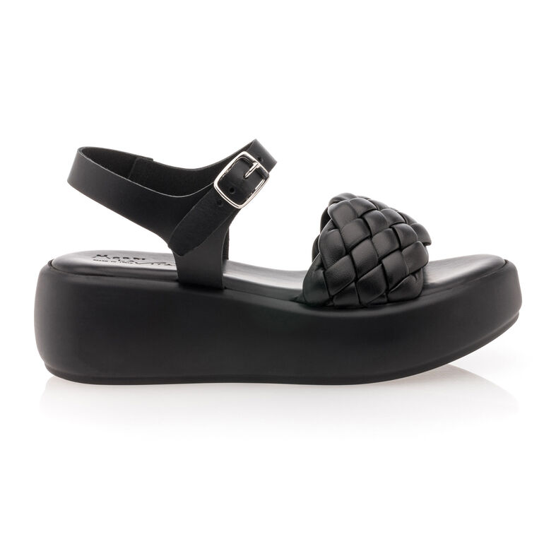 Svarte sandaler / sko med åpen tå til dame