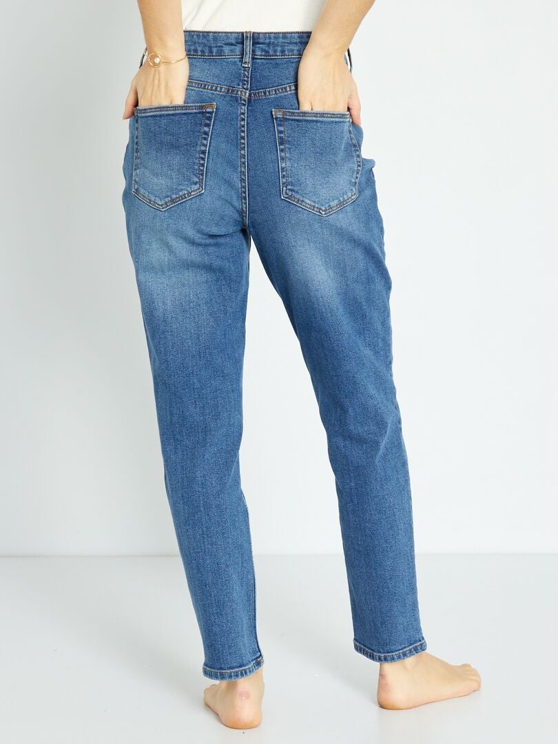Zeer hooggetailleerde mom jeans - Maat 34 - Blauw