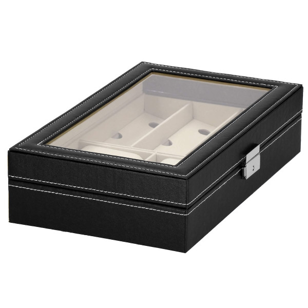 Szkatułka na zegarki 30x20x8cm organizer z przegródkami
