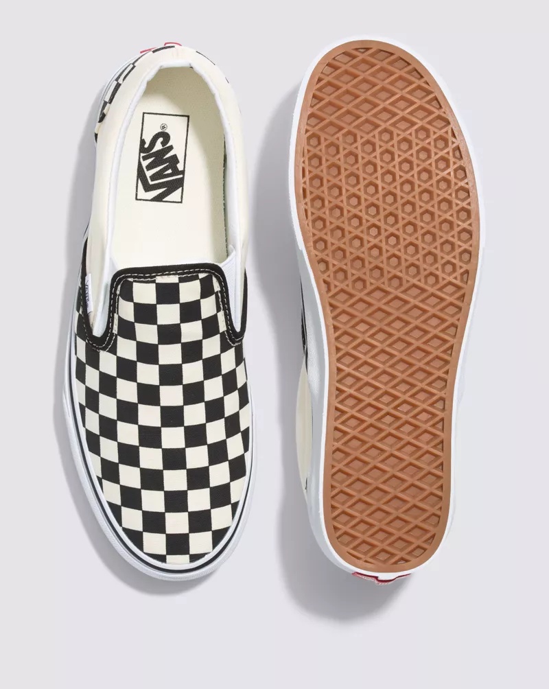 Classic Slip-On Wide Checkerboard Shoe
