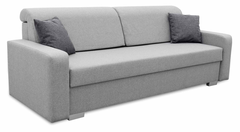 Sofa z funkcją spania sprężyny bonell Vigo Szara