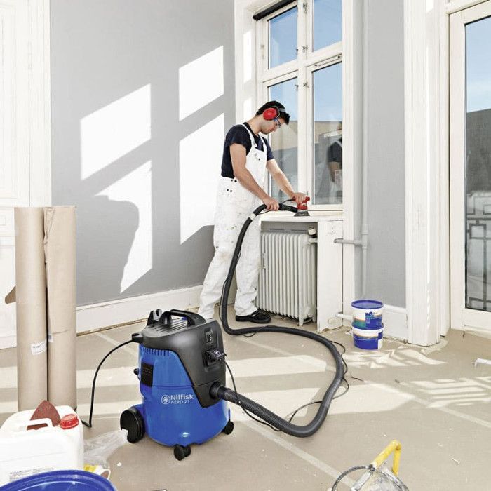 Aspirateur eau et poussière - AERO - 21-21 PC - Capacité 20L - Prise outils automatique - Bleu