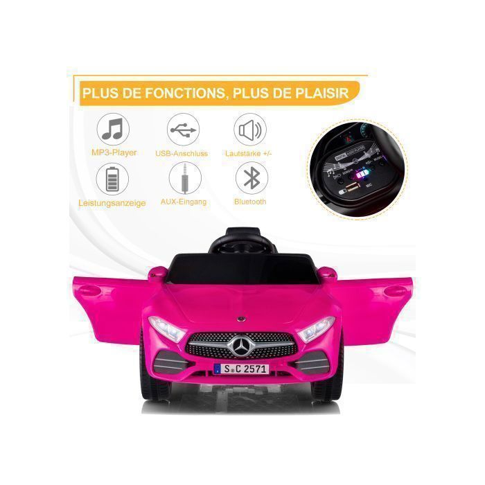 Auto elettrica - LALAHO - Mercedes-Benz CLS 350 - 90 x 60 x 40 cm - Rosa