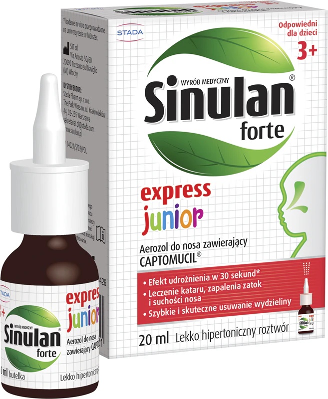 Sinulan Express Junior medicīniskā ierīce deguna aerosols bērniem