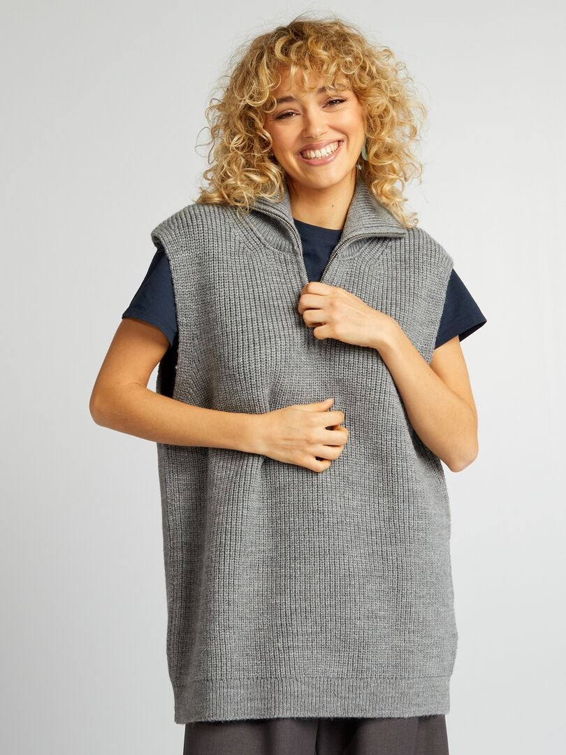 Jersey camionero sin mangas - gris