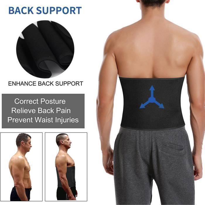 Cinturón de sudoración - Iones de plata - Adelgazante - Abdomen plano - Fitness - Transpirable