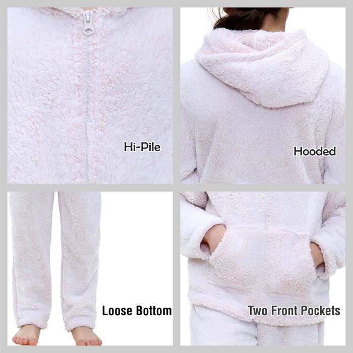 Enfants Filles Garçons Plaine Pile High Zippé Pajamas Mode Épais Pile Toison Vêtement De Nuit Tenue Ensembles Âge 5-13 Ans