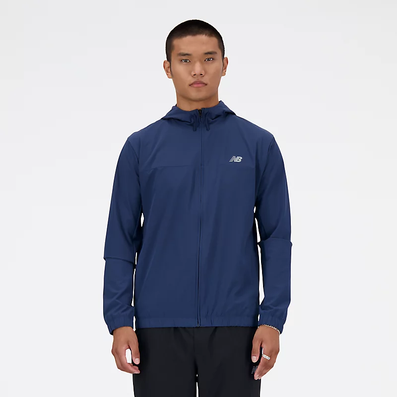 Veste zippée en tissu pour homme - Bleu marine NB