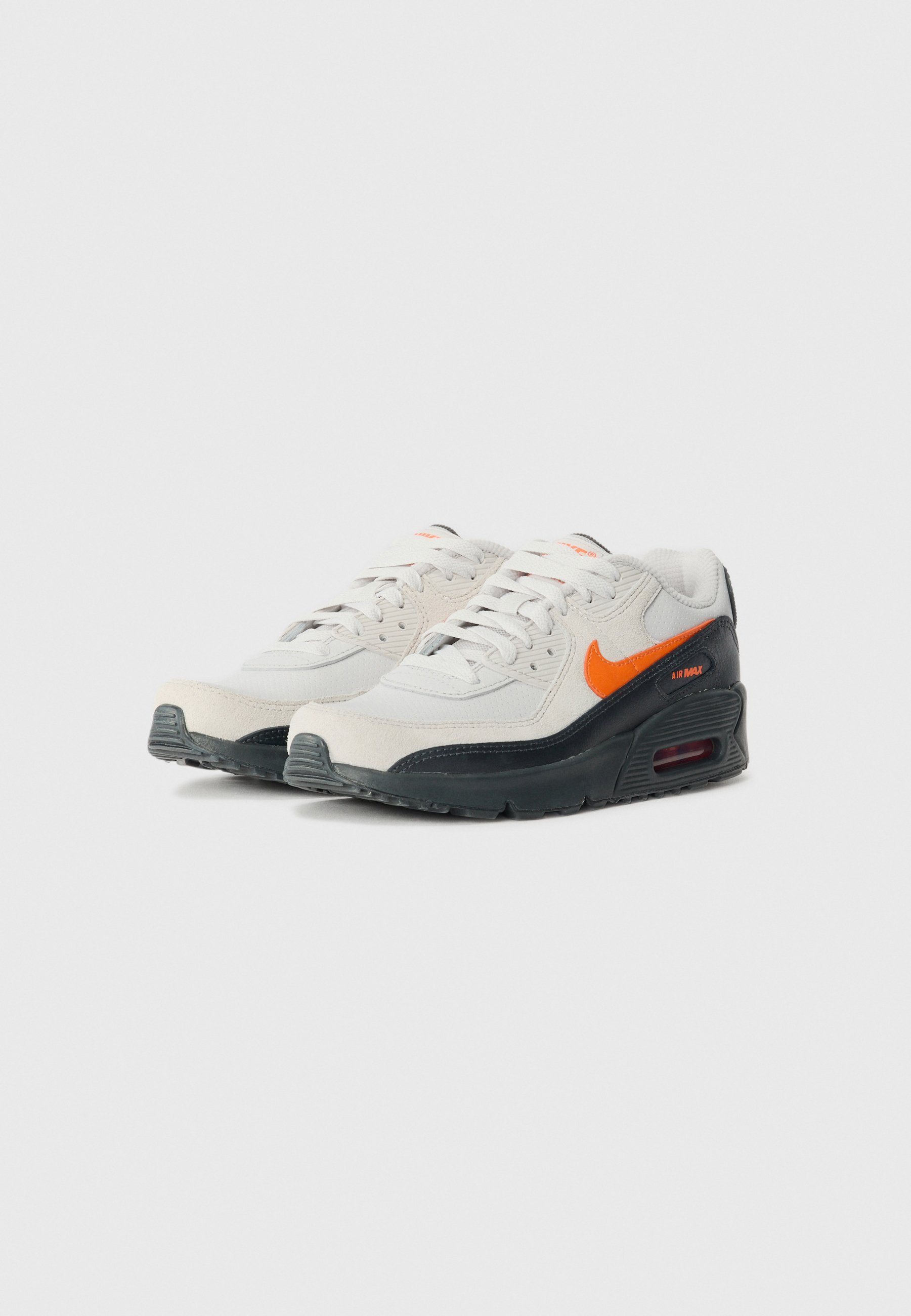 Nike Sportswear AIR MAX 90 MOTO UNISEX - Sneakers - vast grijs/oranje/antraciet/wit