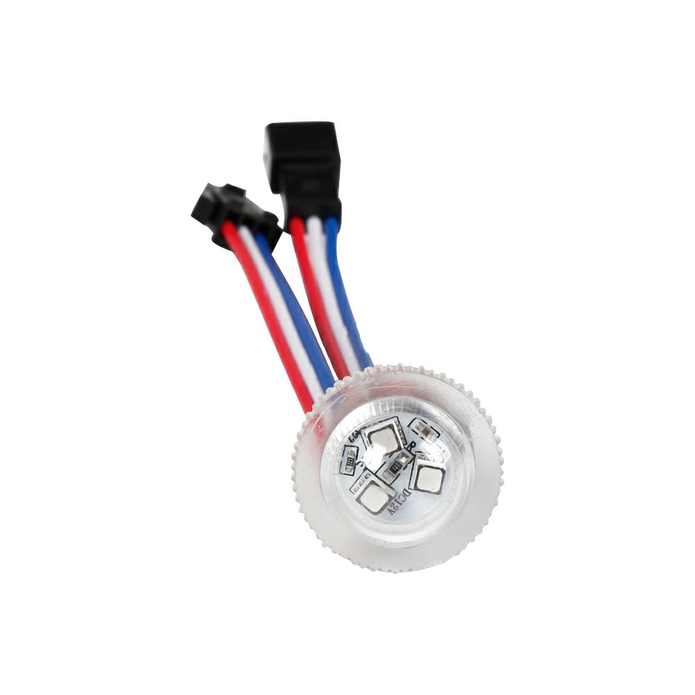 3-punkts 20 mm cabochon-lysdioder för karnevalsparkutrustning åkattraktionslampor färgskiftande 3535smd rgb 12v pixel-lysdiod