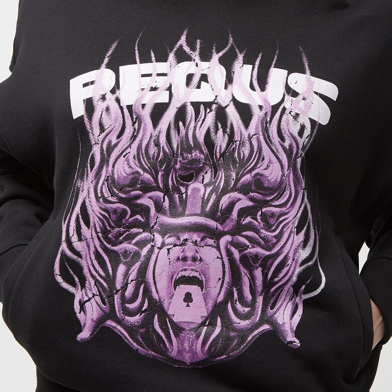 Cropped hoodie met Medusa-print