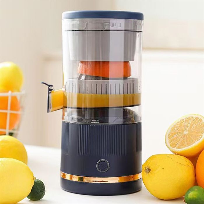 Espremedor de frutas automático, portátil e compacto, fácil de limpar, robusto e durável.