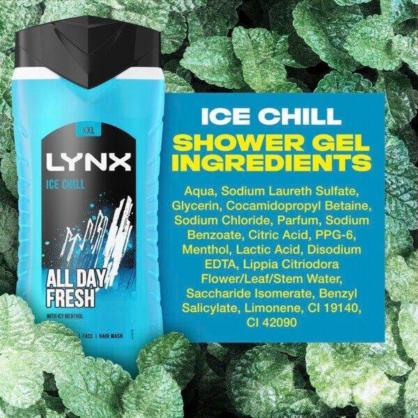 Bagnoschiuma Lynx Ice Chill 500ml | Uomo | Superdrug