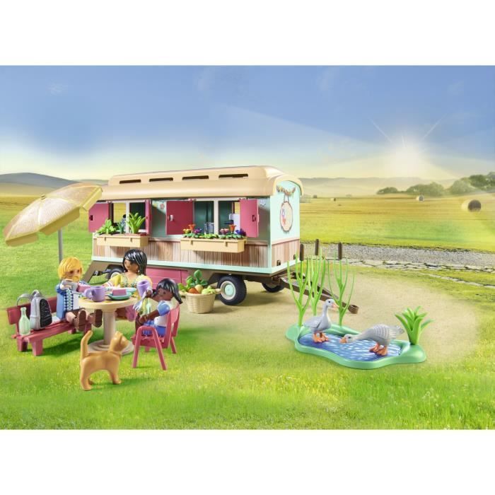 PLAYMOBIL 71441 Caravan Bar e Negozio, Vita di Fattoria in Campagna, 145 pezzi, Età 4+