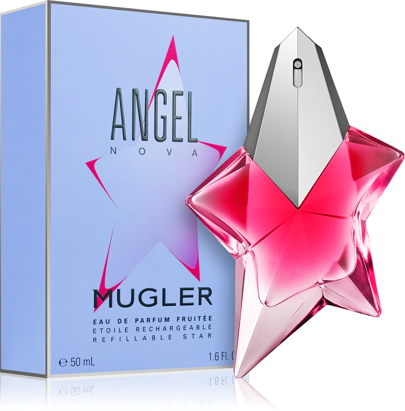 Frasco recarregável de Mugler Angel Nova Eau de Parfum para mulheres
