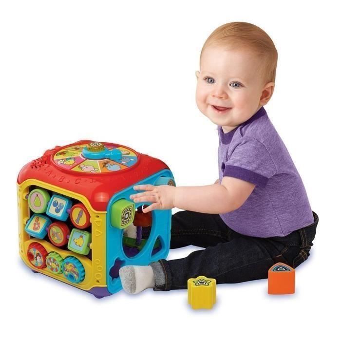 VTECH BABY Interactieve Ontdekkingskubus - Meerkleurig - 10 melodieën en 4 liedjes - Unisex - 9 maanden en ouder