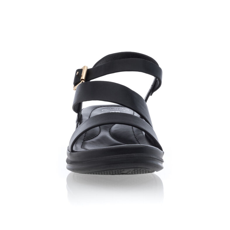 Svarte sandaler / sko med åpen tå til dame