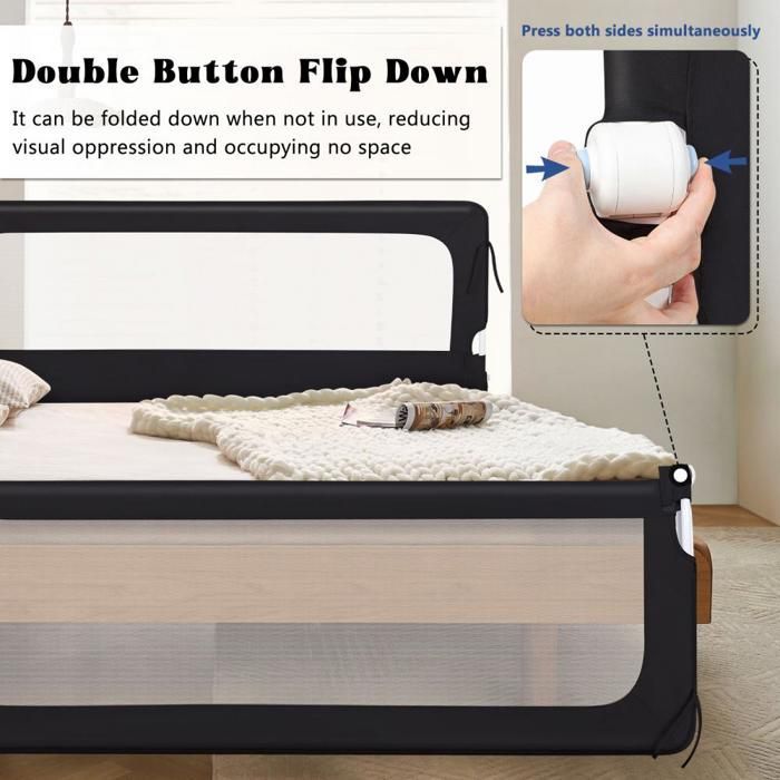 MIPAN. Sponda per letto per bambini, barriera portatile per lettino, barriera di sicurezza per lettino, sponda anticaduta per letto