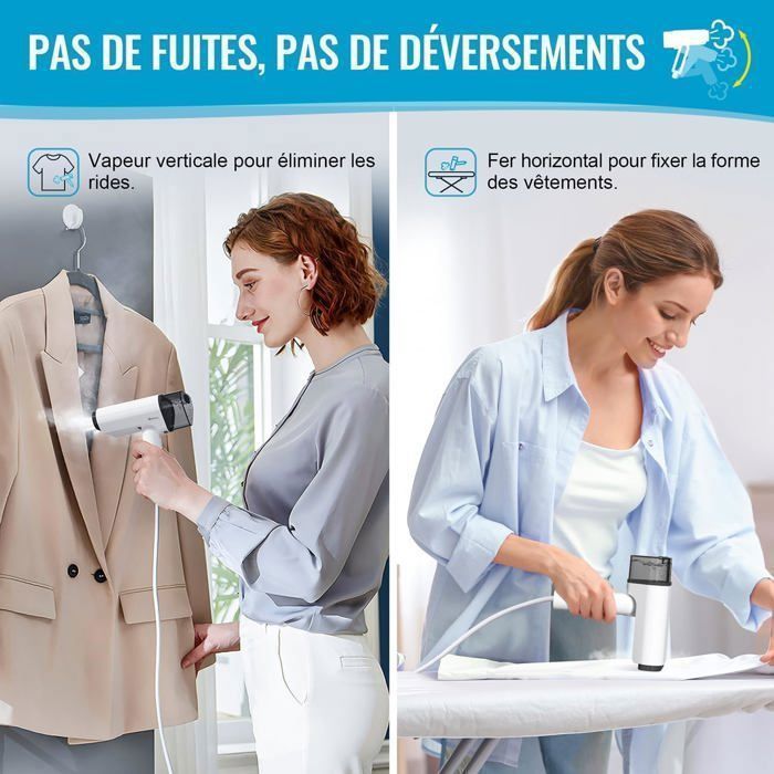 Handheld Garment Steamer, Foldable Vertical Steamer 1200W, Steam Output 20 g/min, Ready to Use in 20 Seconds