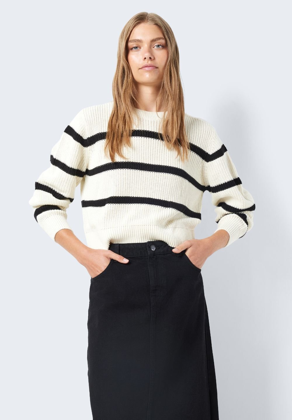 Noisy May NMMAYSA O NECK - Jumper - eggnog
