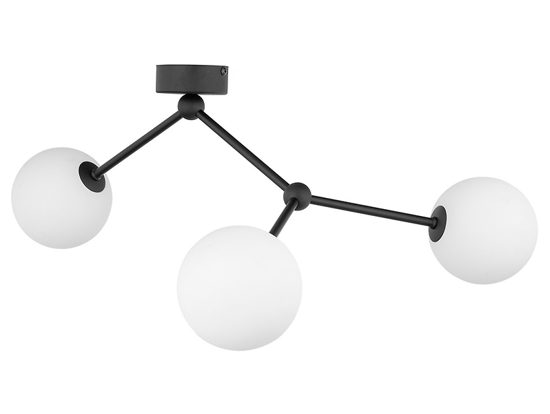 Lampa sufitowa Fairy Black metalowa biało-czarna