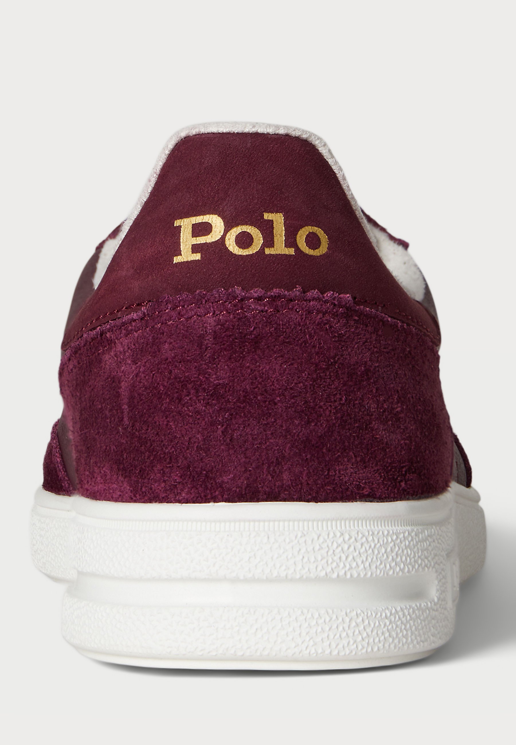 Polo Ralph Lauren BEDFORD LEATHER-SUEDE SNEAKER UNISEX - Sneakers - harvard wine/deckwash white